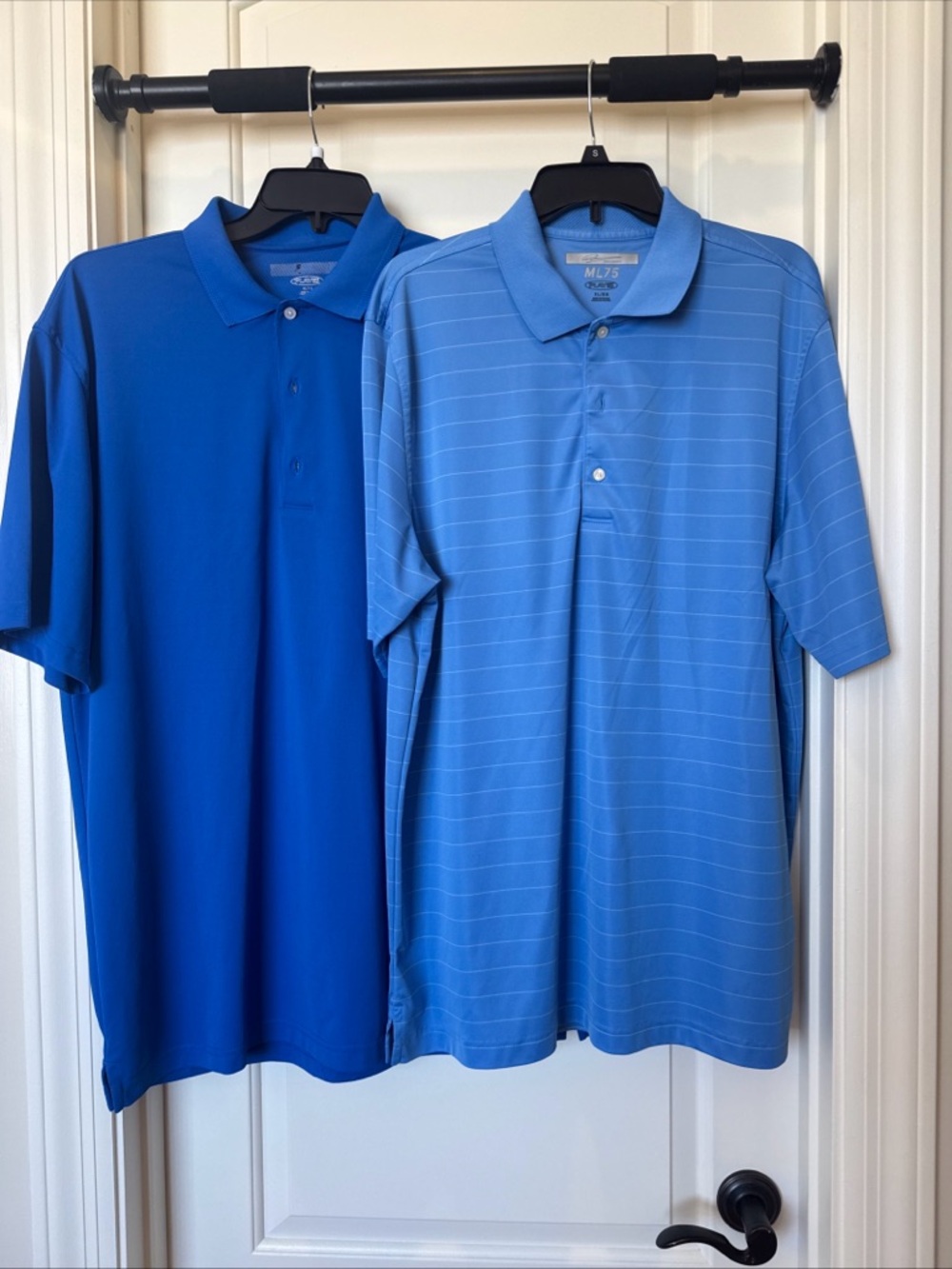 Men's Greg Norman Blue Performance Polo Shirt - Lightweight Moisture-Wicking, XL